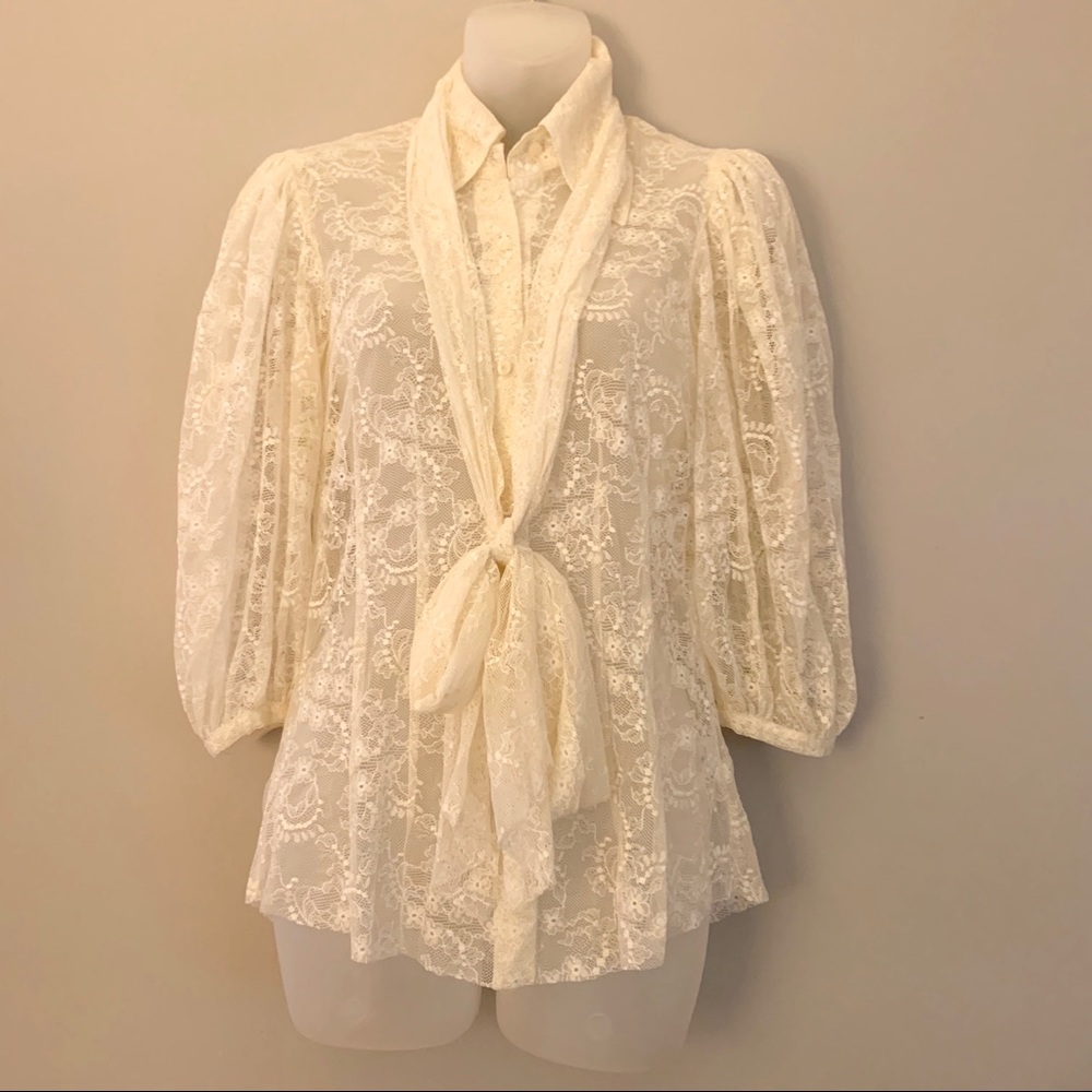Romantic Robert Rodriguez Lace Blouse